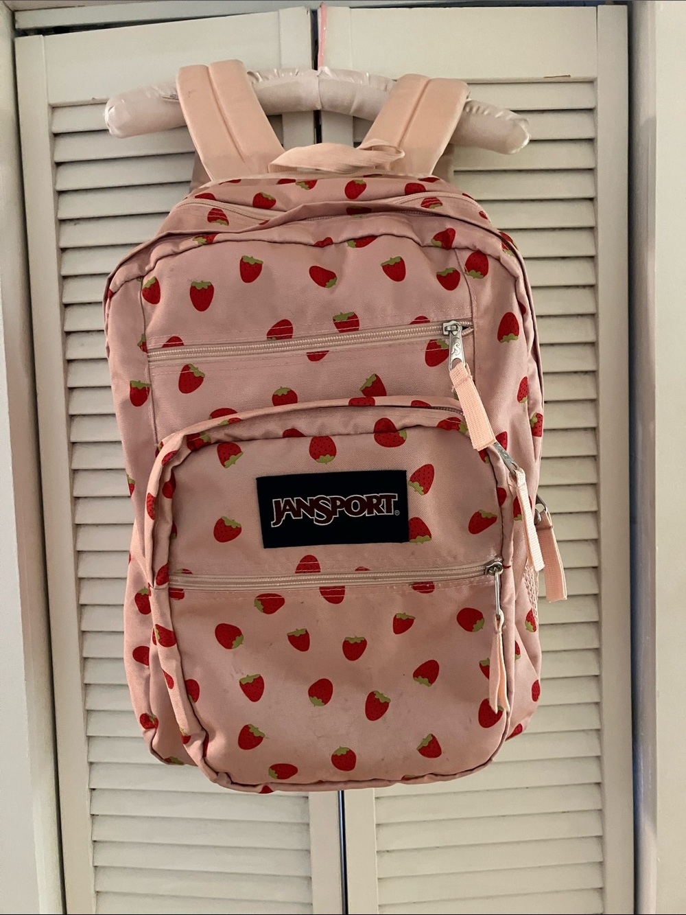 Jansport Strawberry Big Student Pink Backpack